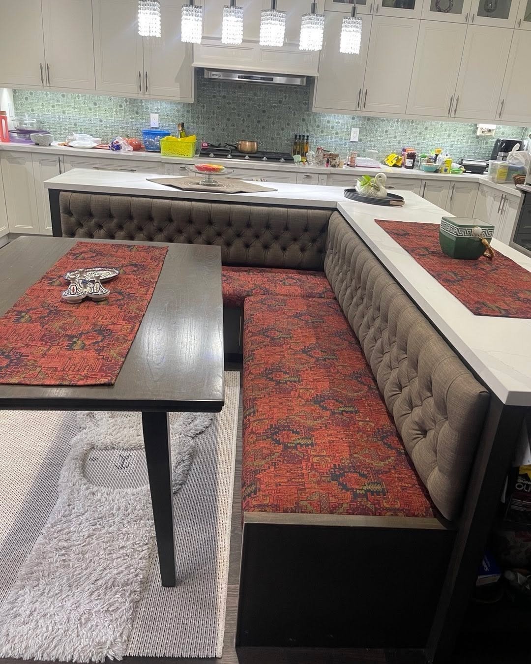 Tufted Banquette Reupholstery