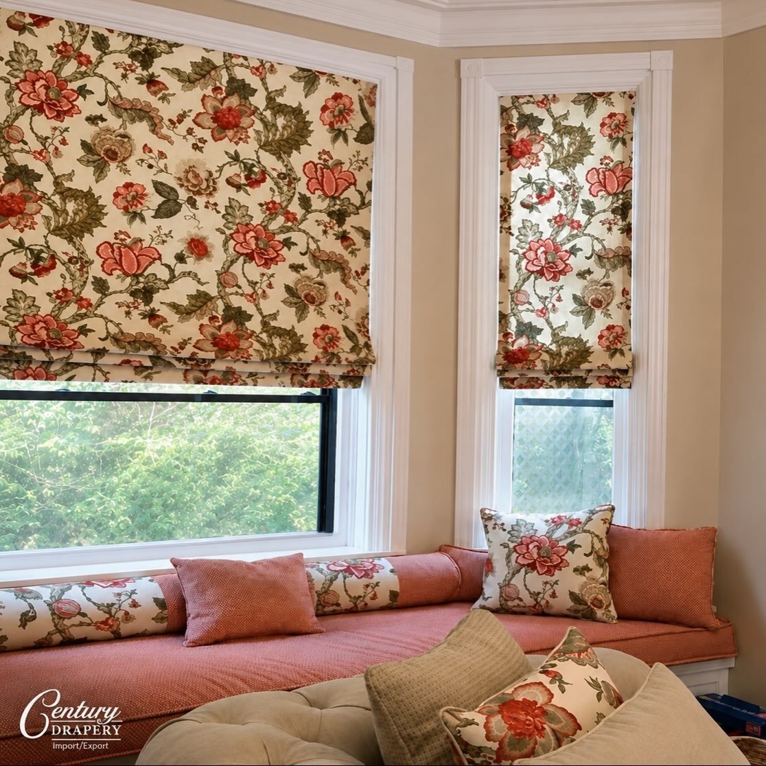 Roman Shades with Matching Upholstery